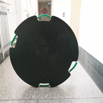 Czarna okrągła płyta HDPE Jack Plastikowa podkładka podporowa do żurawi samojezdnych