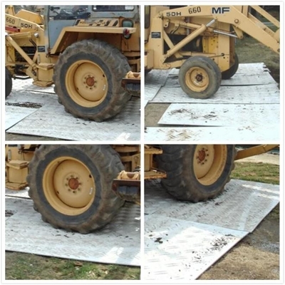 4 stopy szer. x 8 stóp dł. Diamentowa płyta bieżnika HDPE Maty ochronne do gruntu Przezroczyste