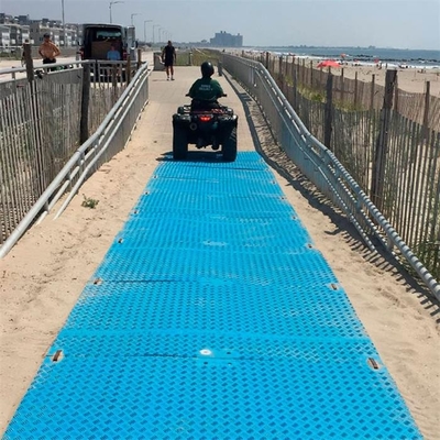 2 × 8 stóp Tymczasowe niebieskie maty z tworzywa sztucznego HDPE z tworzywa sztucznego HDPE do mat drogowych o dużej wytrzymałości