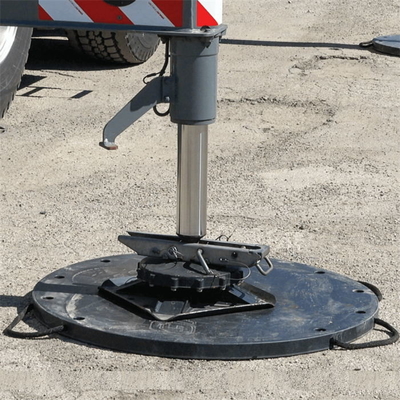 Przenośne tymczasowe okrągłe wysięgniki z HDPE Plastikowe podkładki pod stopy do samochodów ciężarowych